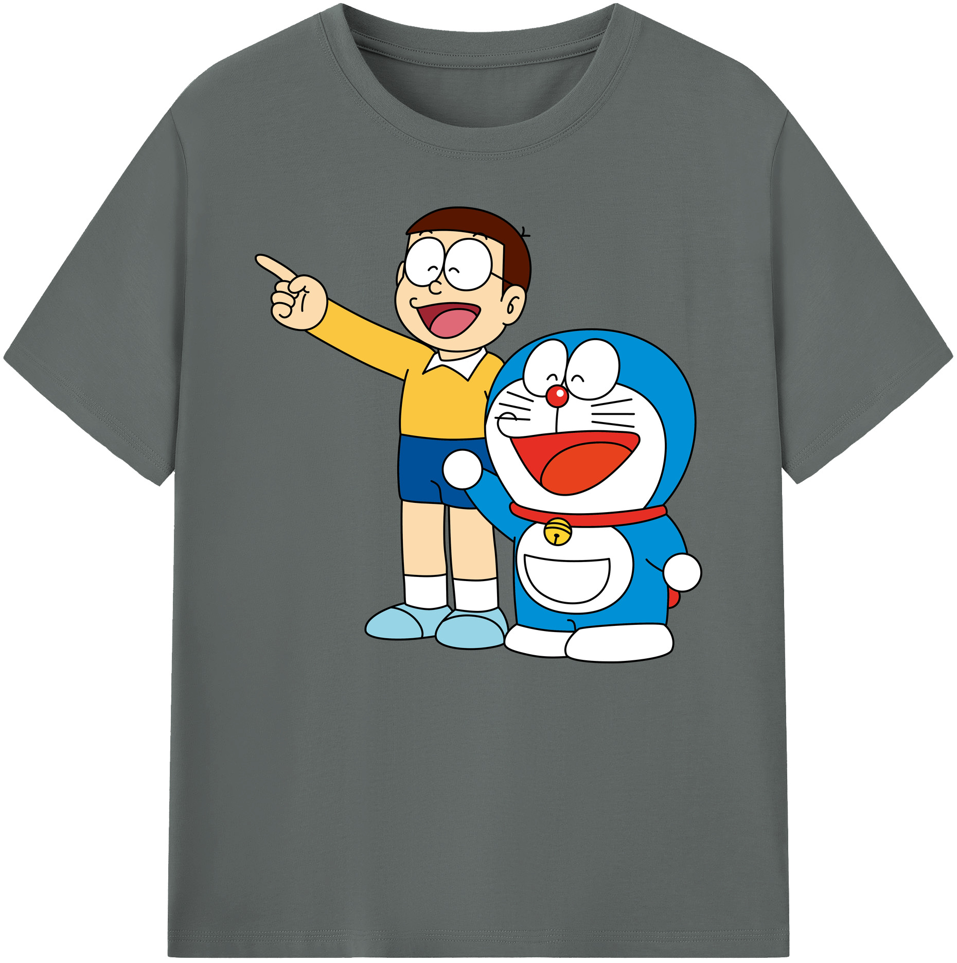 （画像用） ドラえもん 野比 のび太 Doraemon Nobita Nobi 綿100％ メンズ半袖Tシャツ｜肌触りやわらか＆通気性
